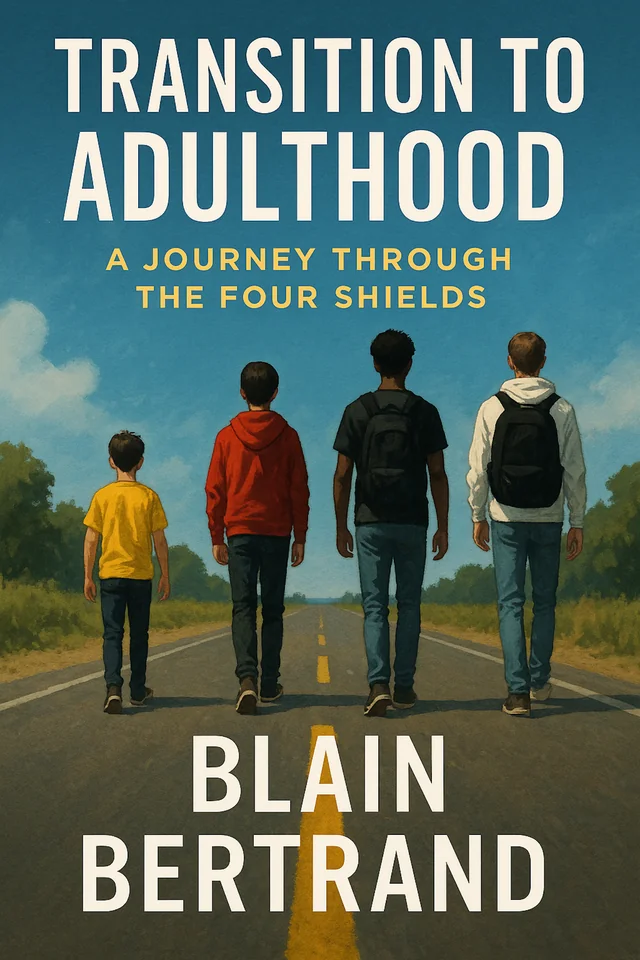 Cover of Transition to Adulthood by Blain Bertrand, with four young people on a road